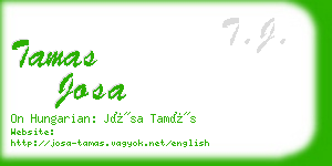 tamas josa business card